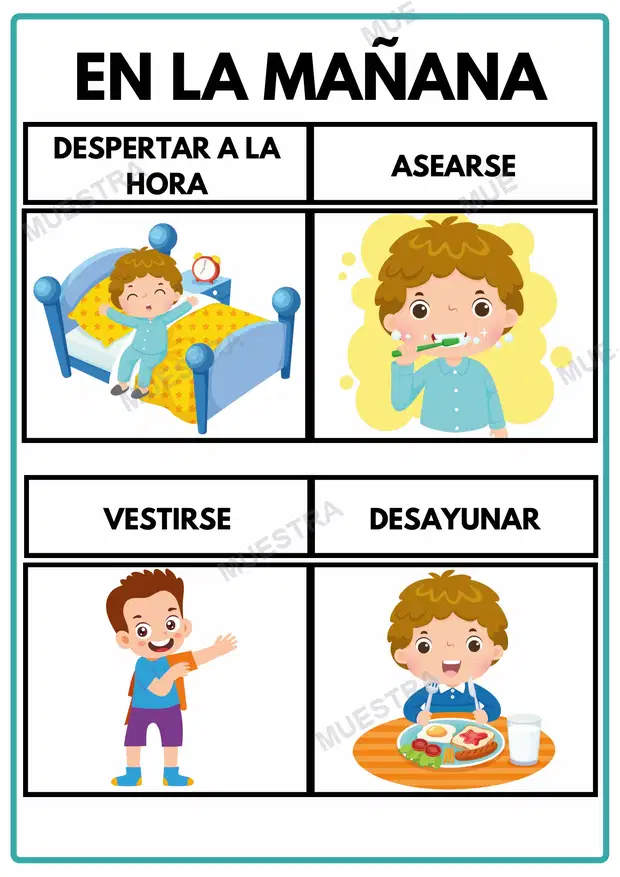Muestra de Mis Hábitos y Rutinas (1 a 3 años)