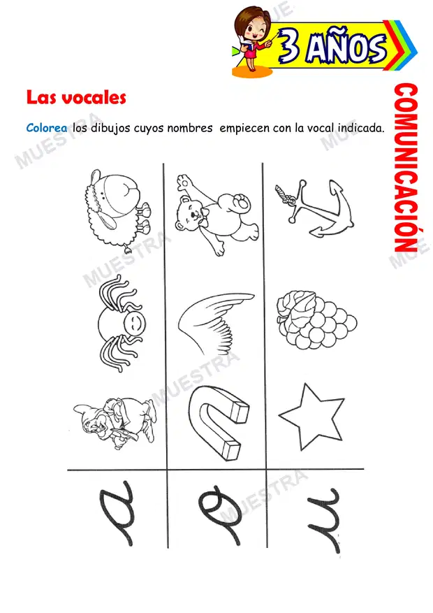 Muestra de Las 5 Vocales