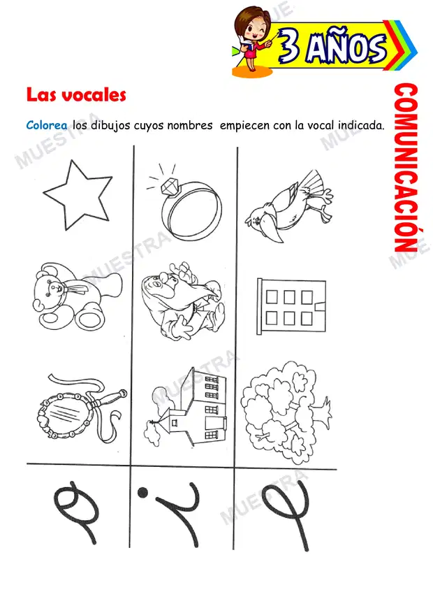 Muestra de Las 5 Vocales
