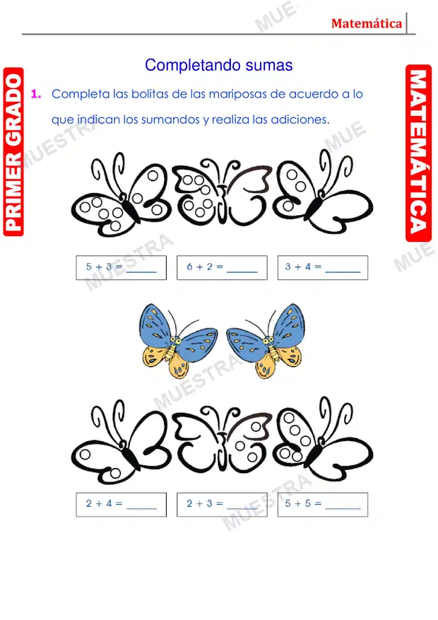 Muestra de Adición para Niños de Primer Grado (2)