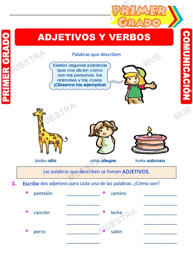 Adjetivos y Verbos