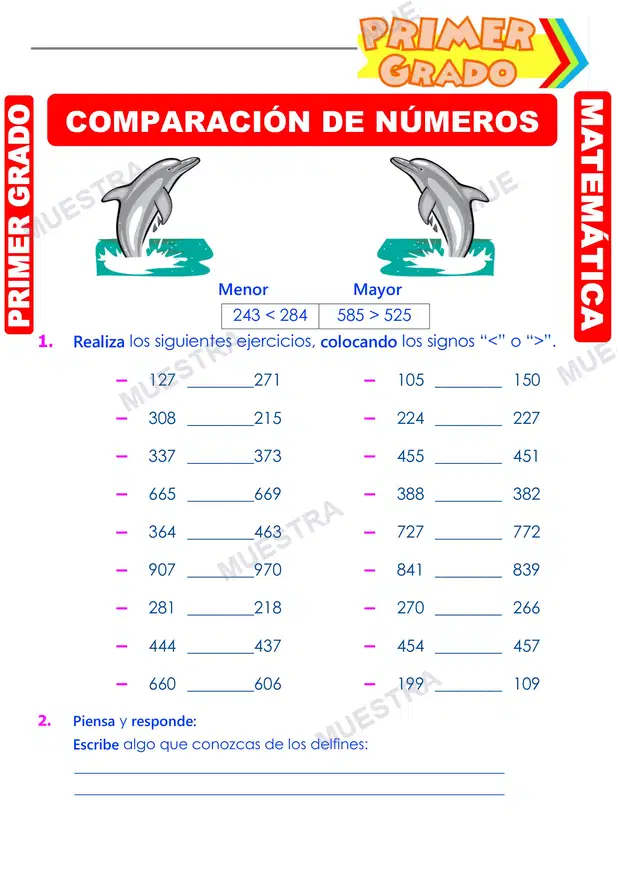 Comparación de Números de 3 Cifras