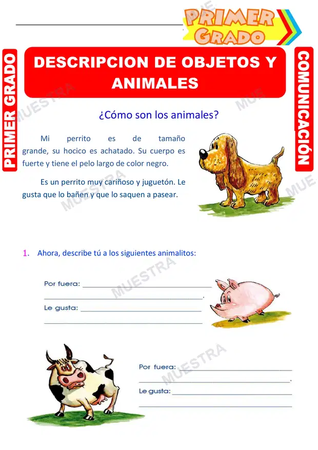 Descripción de Objetos y Animales