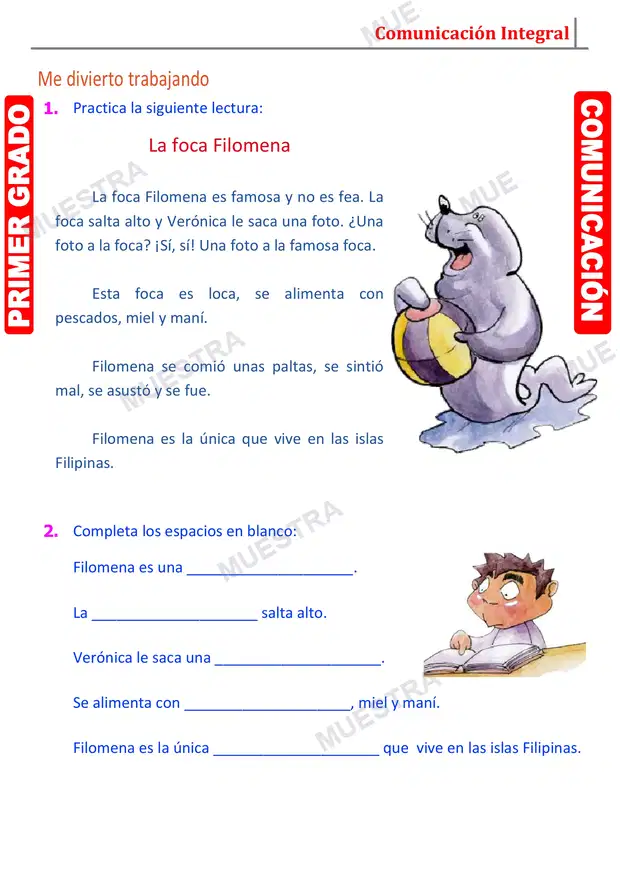 Muestra de Fonema F