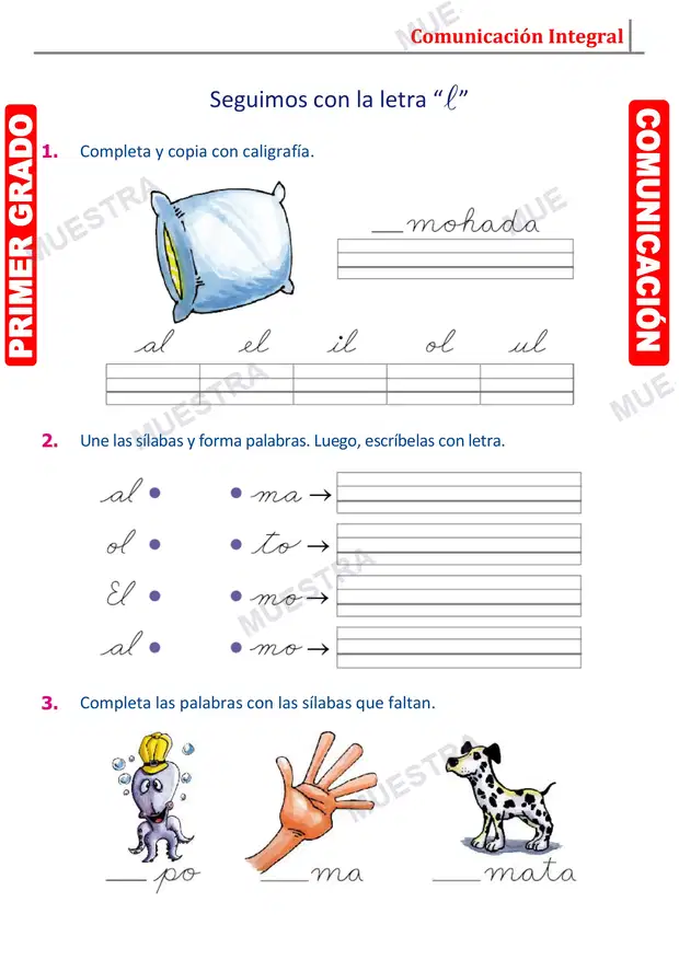 Muestra de Fonema L