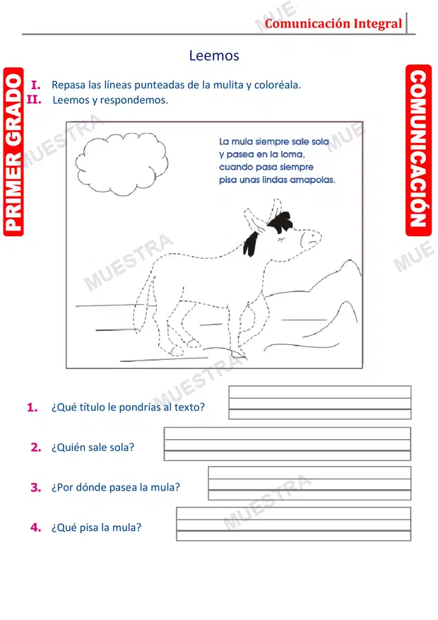 Muestra de Fonema M