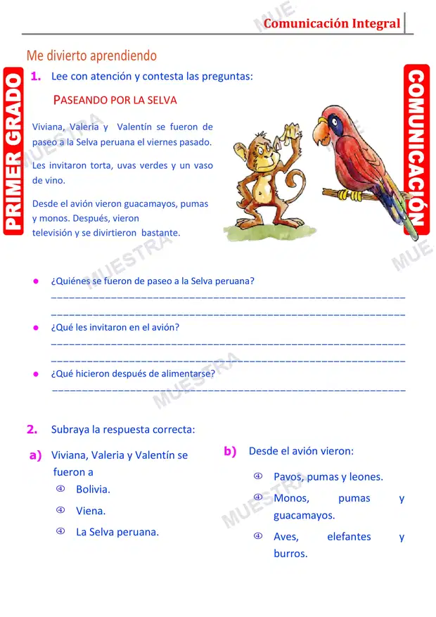 Muestra de Fonema V