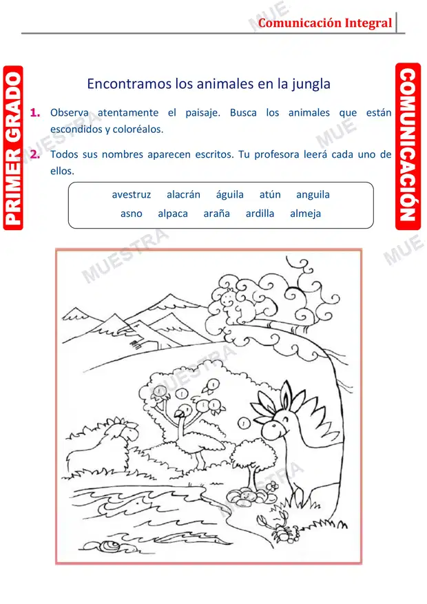 Muestra de Las Vocales