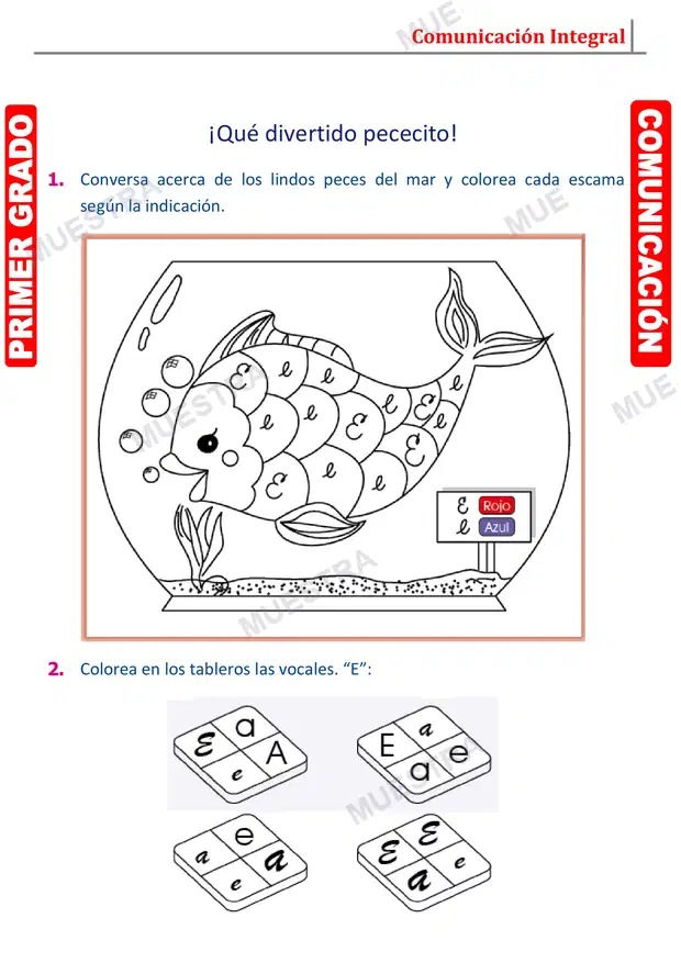 Muestra de Las Vocales