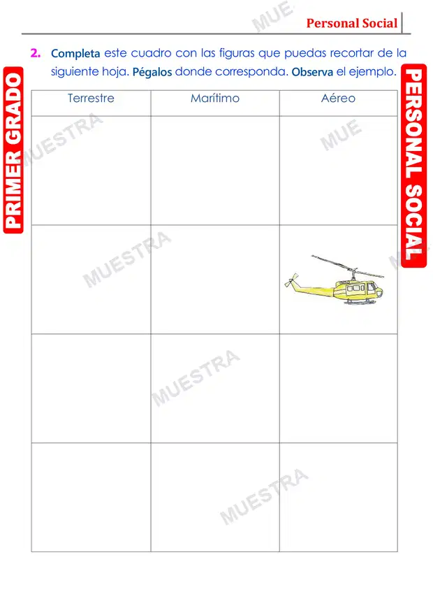 Muestra de Medios de Transporte