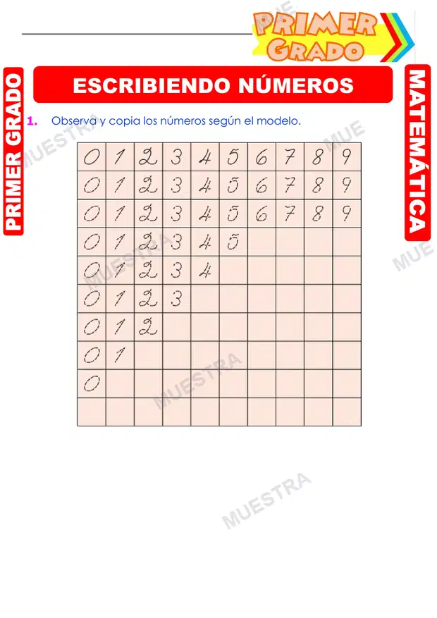 Números del 1 al 9