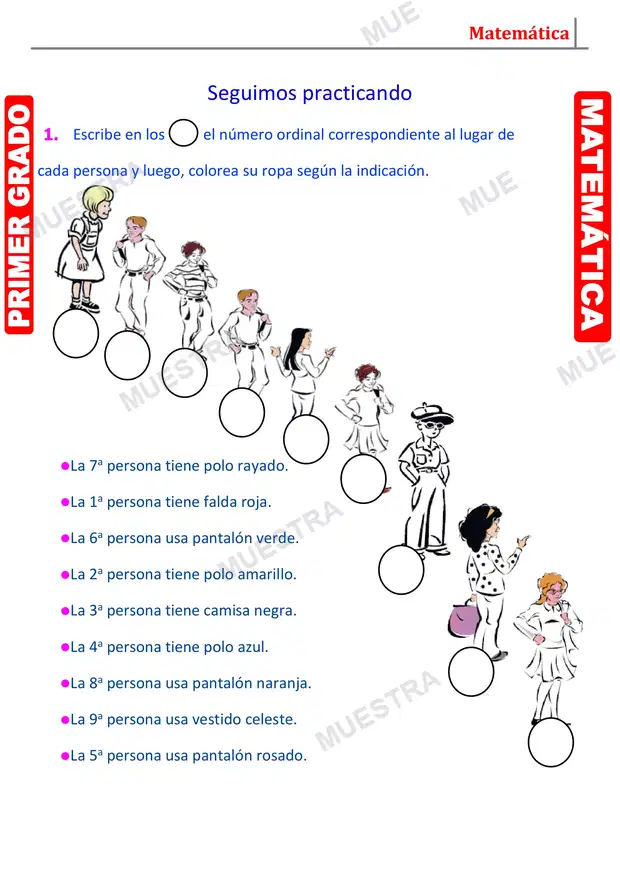 Muestra de Números Ordinales (2)