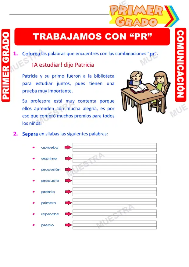 Palabras con PR y PL