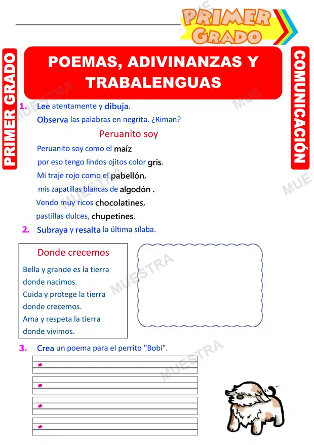 Poemas Adivinanzas y Trabalenguas