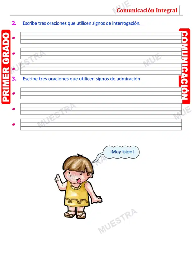 Muestra de Signos de Admiración e Interrogación
