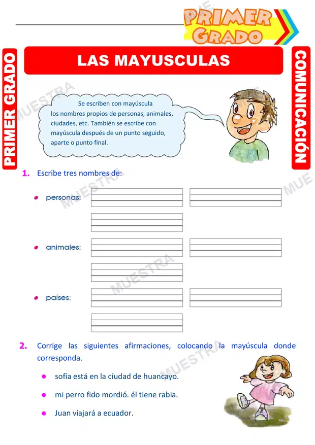 Uso de la Mayúscula