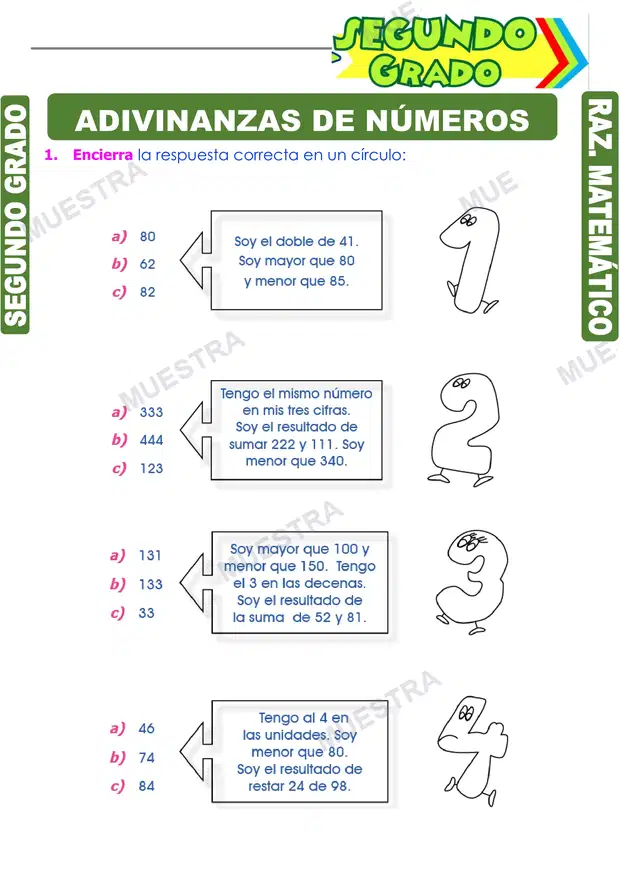 Adivinanzas de Números (2)