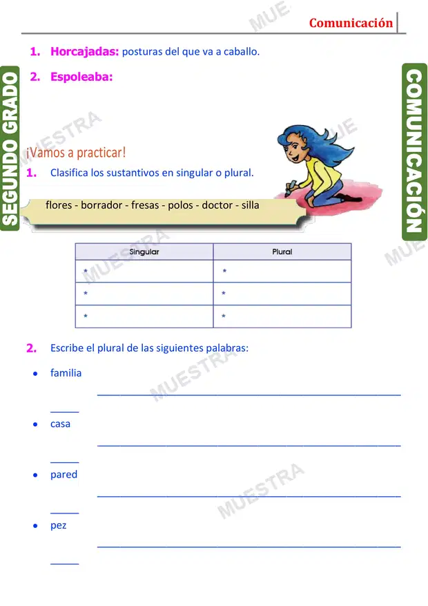 Muestra de Clases de Sustantivo