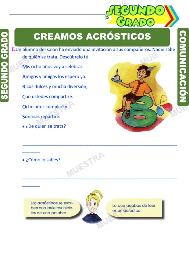 Ejemplo de Acrostico