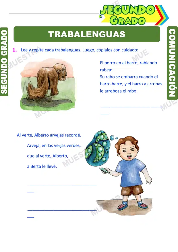 Ejemplos de Trabalenguas
