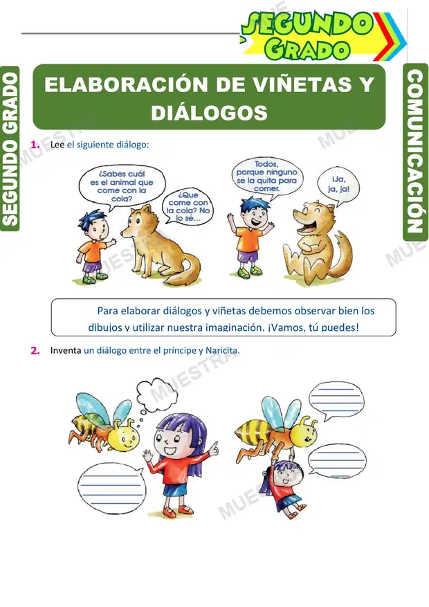 Elaboración de Viñetas y Diálogos