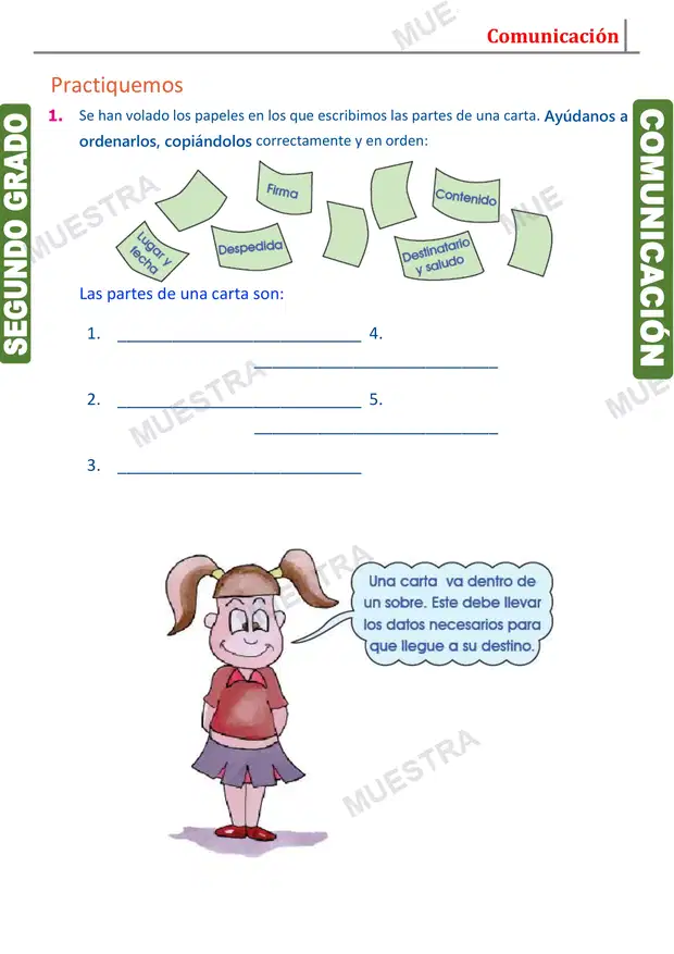 Muestra de La Carta y sus Partes