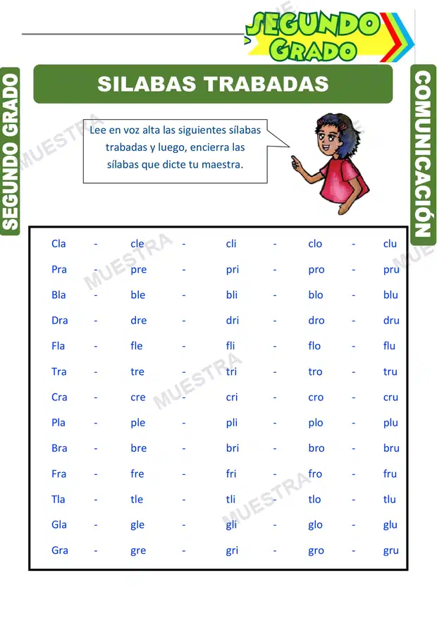 Las Sílabas Trabadas
