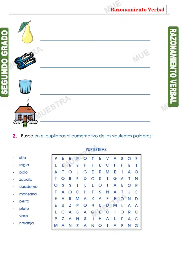 Muestra de Los Aumentativos