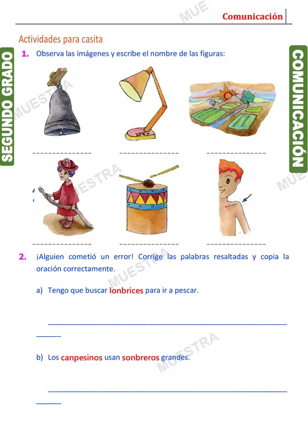 Muestra de Palabras con MP y MB