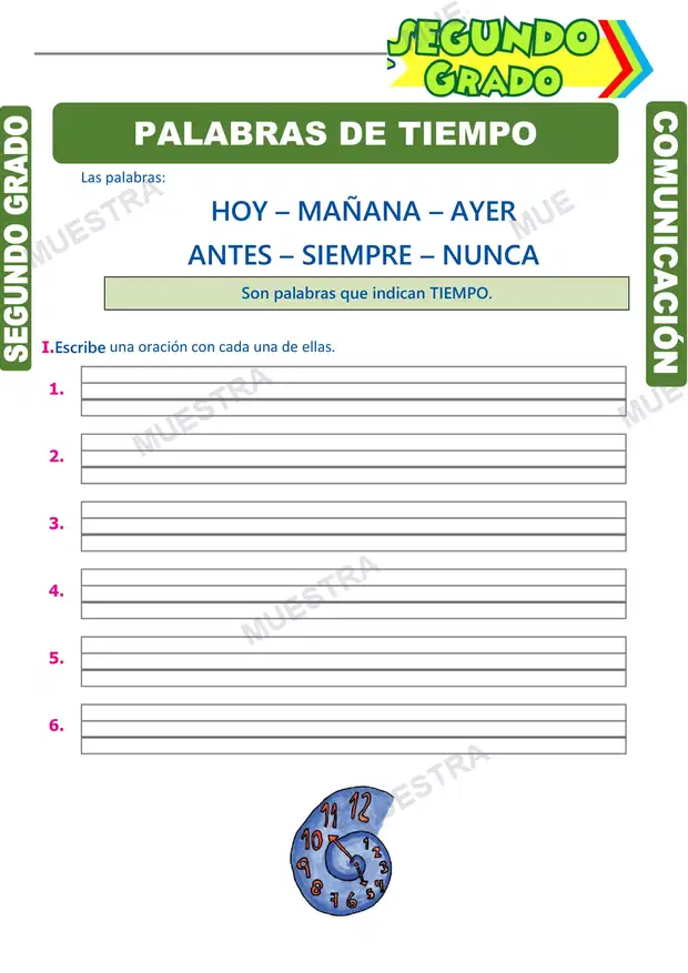 Palabras de Tiempo y Dirección