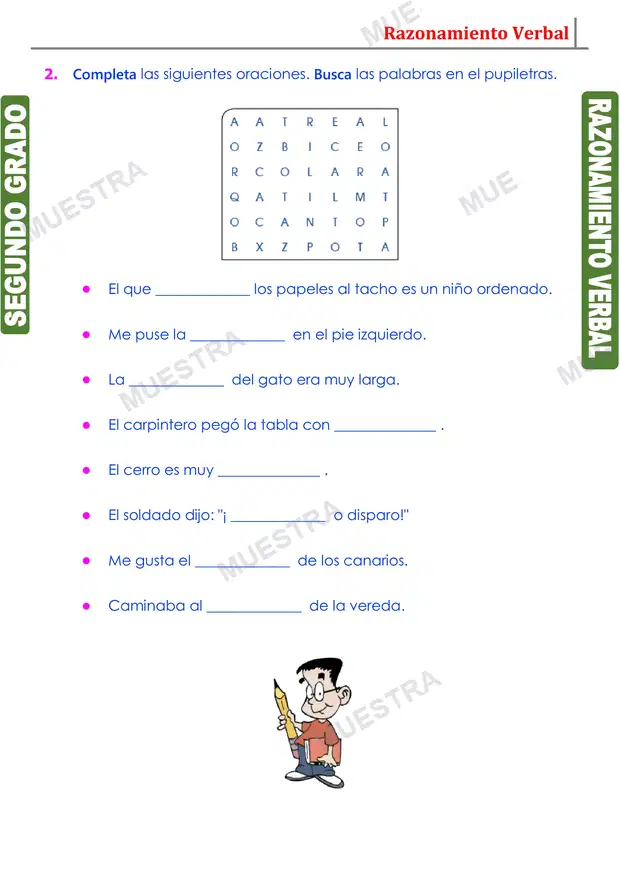Muestra de Palabras Homónimas