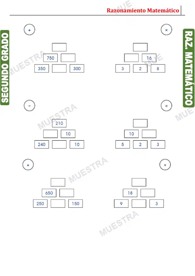 Muestra de Pirámides Numéricas (2)