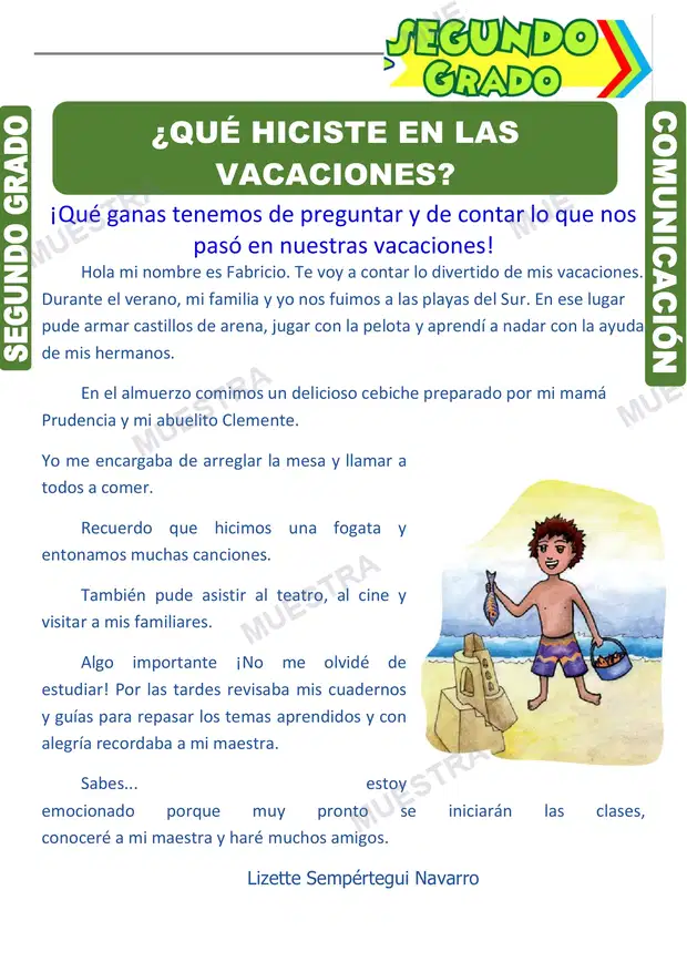 Qué Hiciste en las Vacaciones