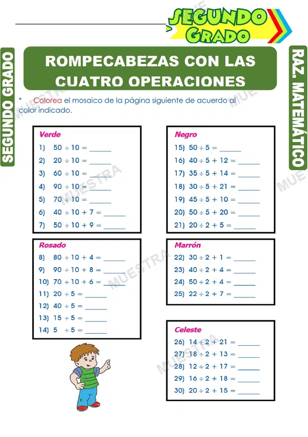 Rompecabezas con las Cuatro Operaciones (2)