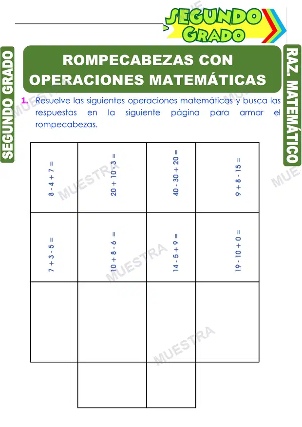 Rompecabezas con Operaciones Matemáticas (2)