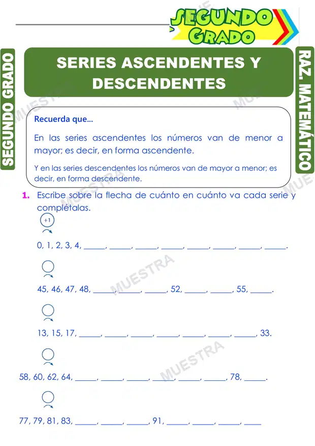 Series Ascendentes y Descendentes (2)