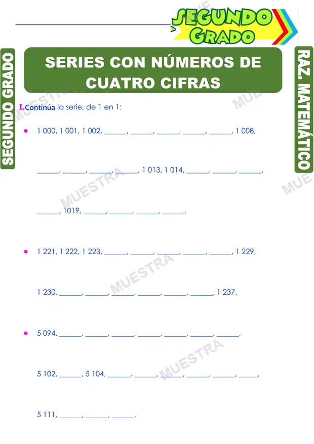 Series con Números de Cuatro Cifras (2)