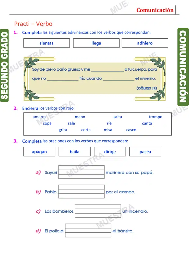 Muestra de Tiempo del Verbo