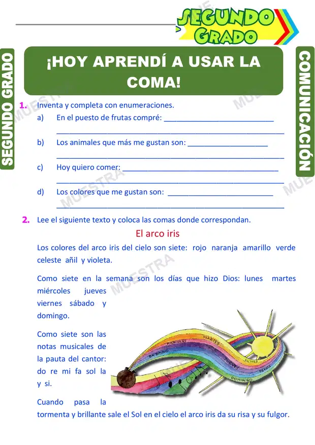 Uso de la Coma