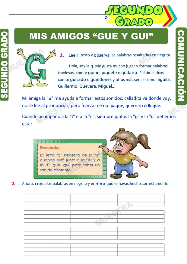 Uso de la Gue y Gui