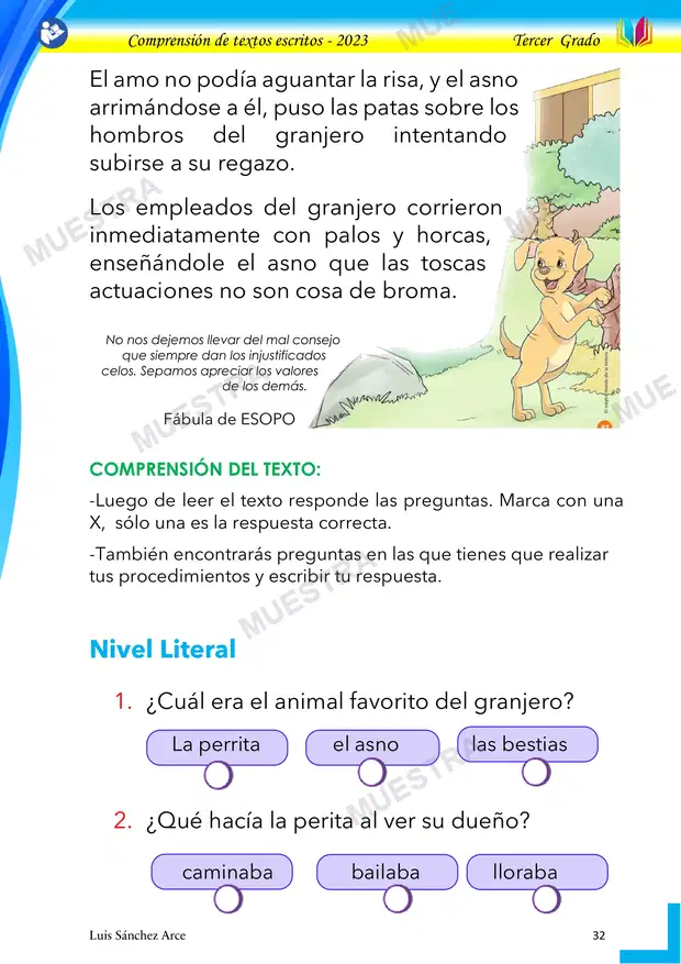 Muestra de 04 - el Asno y la Perrita Faldera