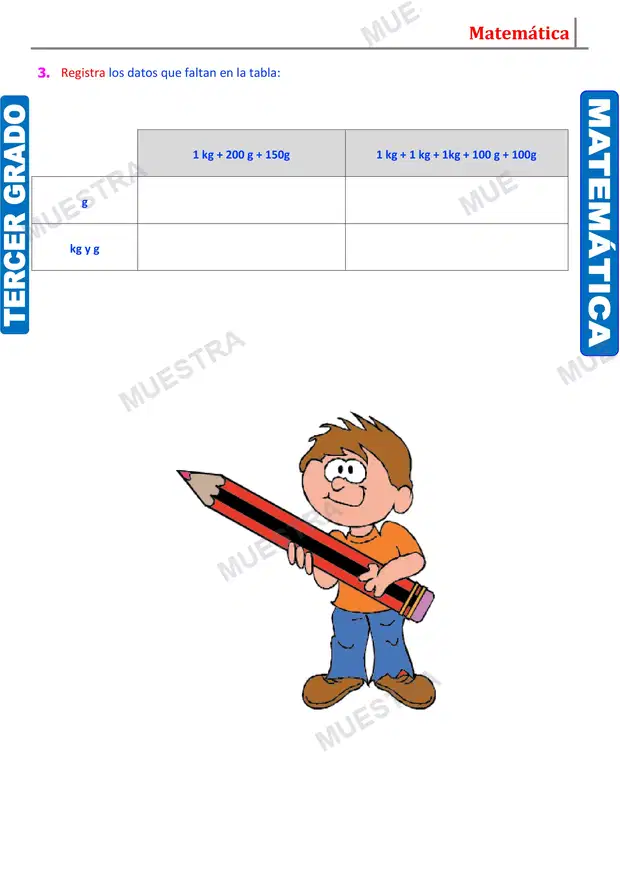 Muestra de Ejercicios de Medidas de Masa (2)