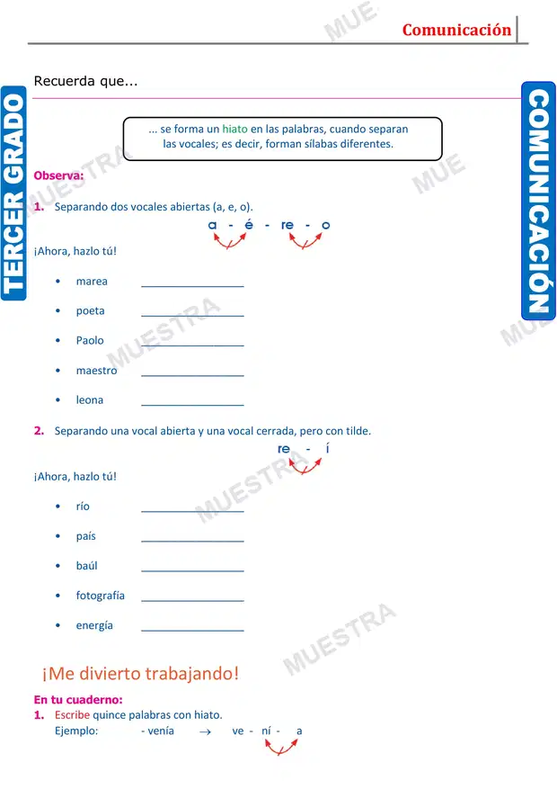 Muestra de El Hiato