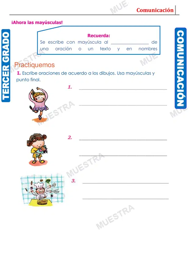 Muestra de El Punto y las Mayúsculas