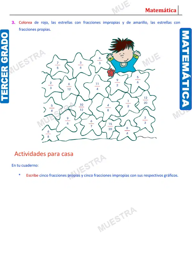Muestra de Fracciones Propias e Impropias (2)