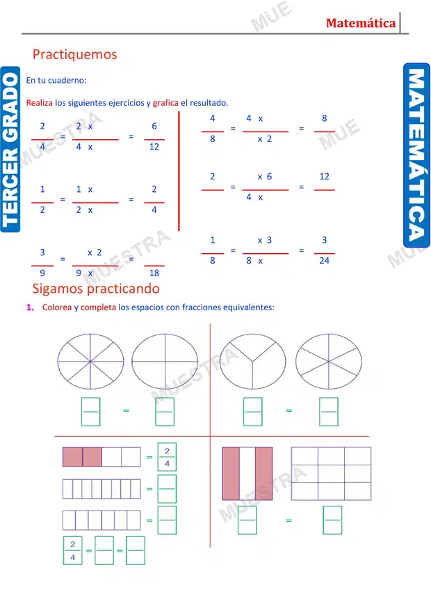 Muestra de Las Fracciones Equivalentes (2)
