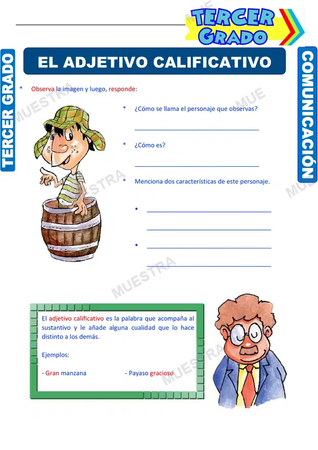 Los Adjetivos Calificativos