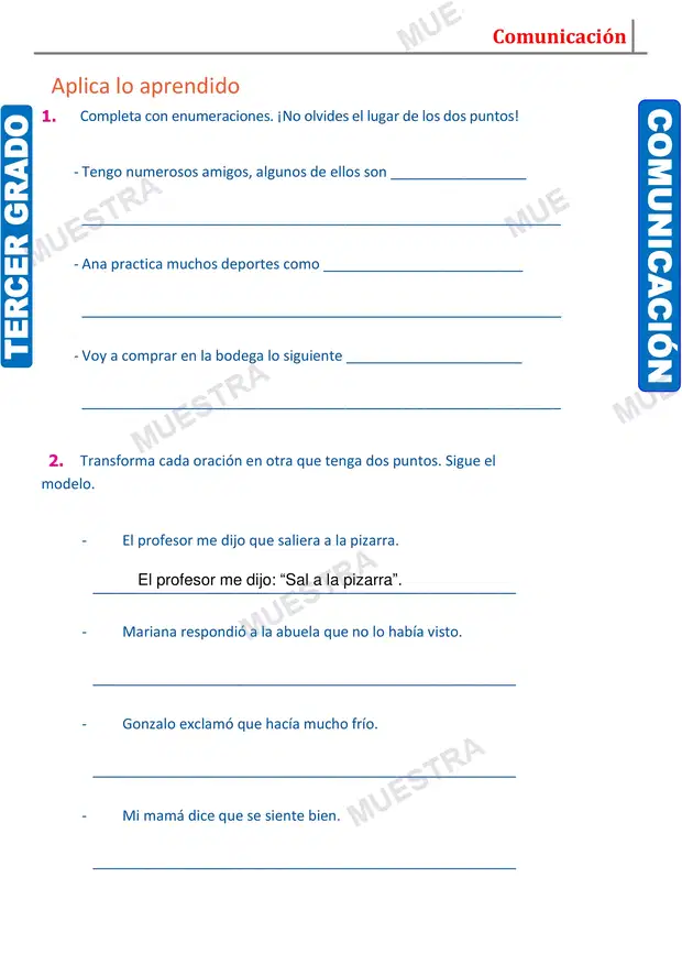 Muestra de Los Dos Puntos