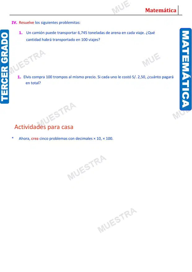 Muestra de Multiplicación de Decimales por 10 y 100 (2)