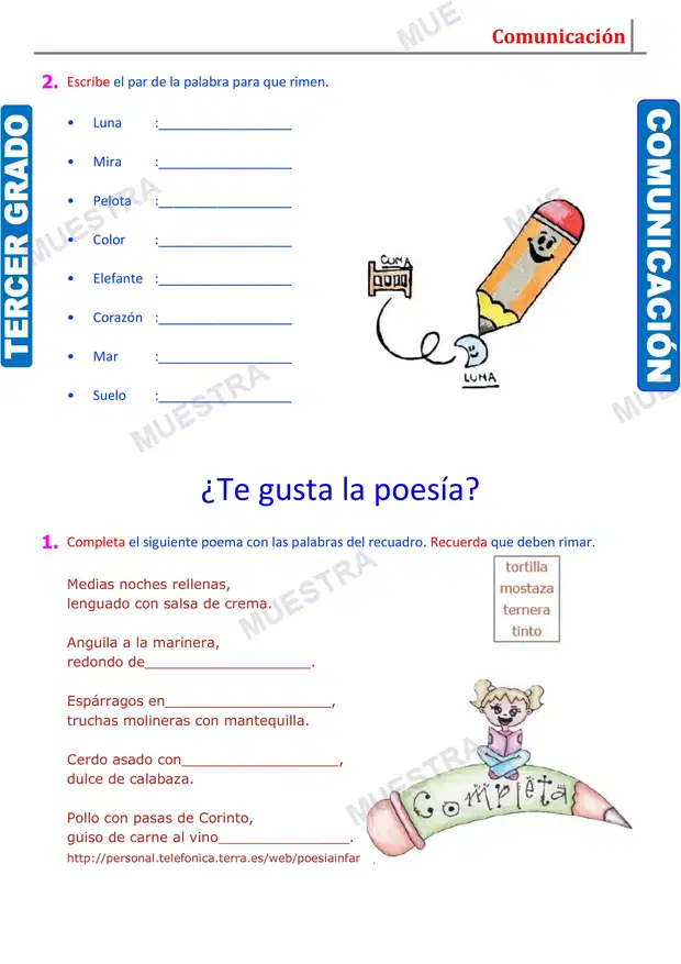 Muestra de Rimas y Poemas